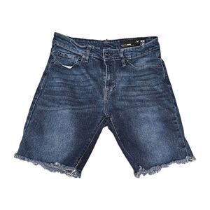 WXYZ Denim Shorts Men's 30 Blue Nomad 9" Cut-Off Slim Fit Dark Wash Stretch